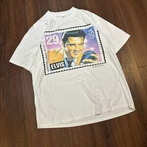 Vintage 1992 Elvis Presley 29 Cent Stamp T-Shirt White Single Stitch XL